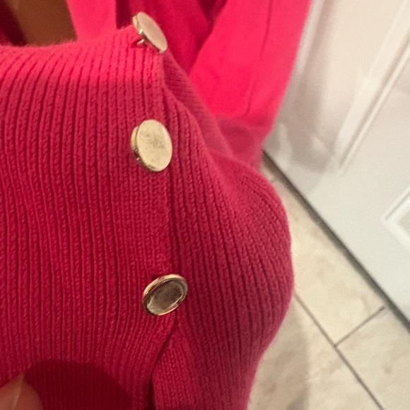 White House Black Market Fuchsia Open Front Cardigan - Picture 5 of 5